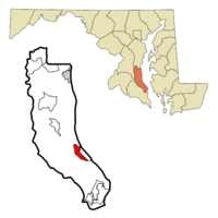 Location of St. Leonard, Maryland